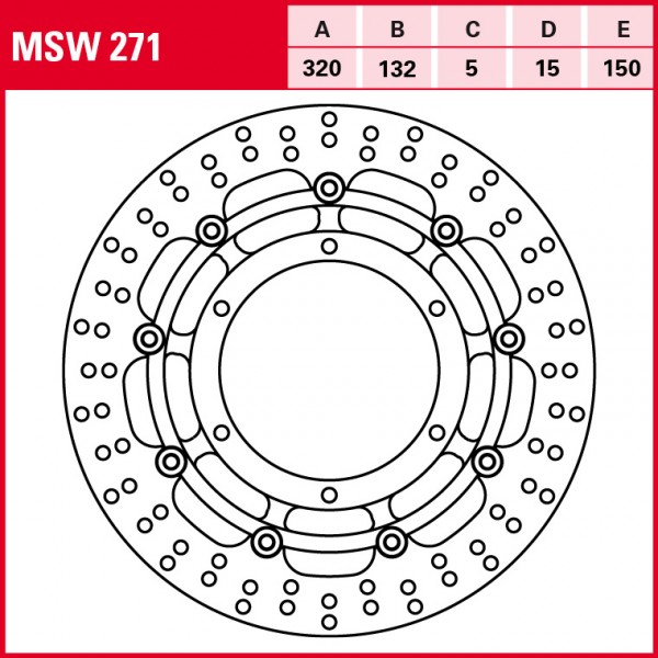 TRW Bremsscheibe Allround schwimmend MSW271 XT660X DM01