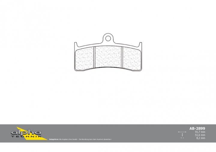 ALPHA TECHNIK Bremsbelag Racing ohne ABE für Thunderbolt S3 EB1 CB1300 Super Four SC40 Brutale 910S