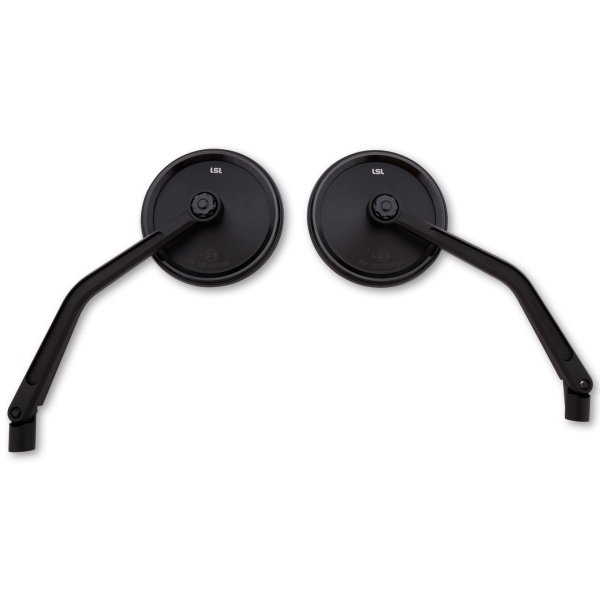 LSL Spiegel NOVA-RUN, Lenkerspiegel, schwarz, mit Straßenzulassung, ECE, mit Adaptern für Yamaha-Lin