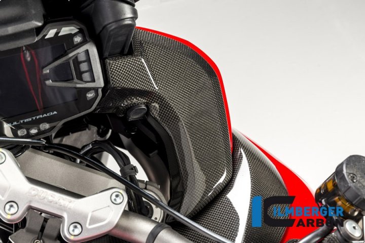 Ilmberger Carbon Abdeckung neben Cockpit rechts glanz für Multistrada 1200 Enduro AA