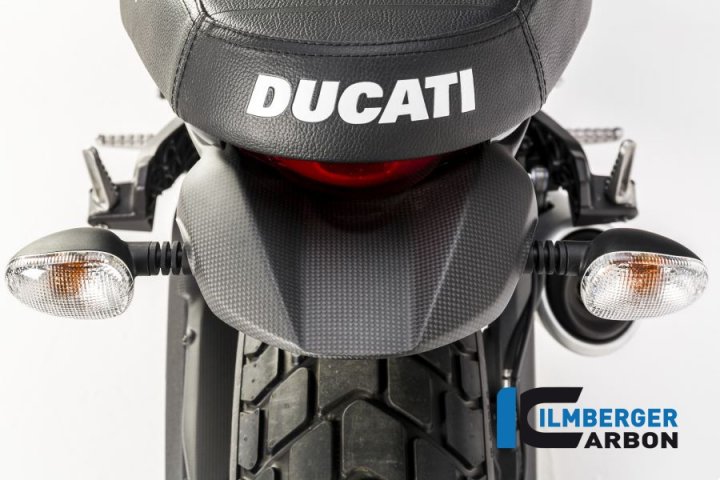Ilmberger Carbon Blinkerhalter hinten matt für Scrambler 800 Classic KC