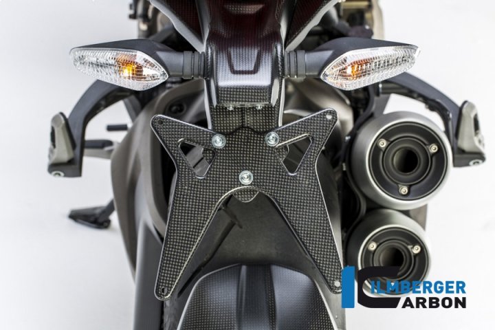 Ilmberger Carbon Kennzeichenträger, Carbon matt für Monster 1200 M6