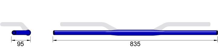 LSL X-Bar Alu-Lenker Drag Bar Wide XD2, 1 1/8 Zoll, schwarz