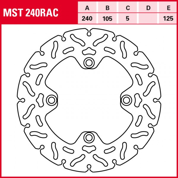 TRW Bremsscheibe Sportiv starr MST240RAC XL600V Transalp PD06