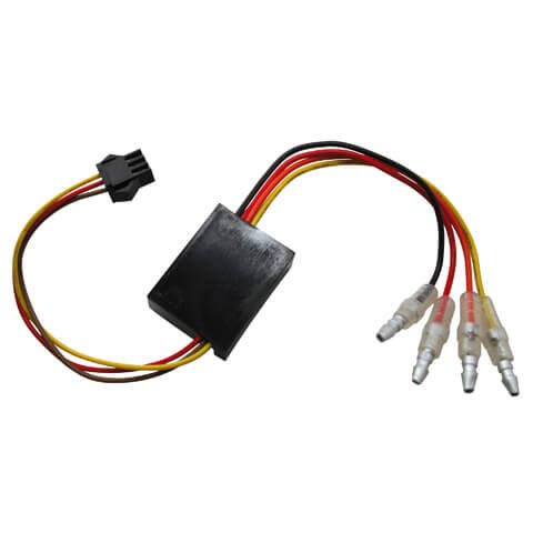 HIGHSIDER Ersatz-Elektronikbox 1 für Rück-, Bremslicht, Blinker BLAZE, Stecker schwarz für