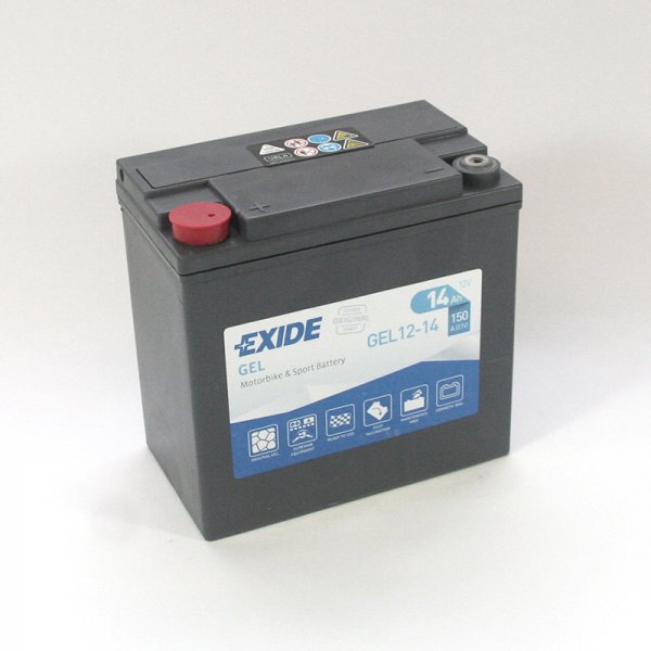 EXIDE Batterie G14 GEL Adiva 250 D2 Caponord 1200 VK C600 Sport C65 X1 Lightning EB1 Canyon 500 M1