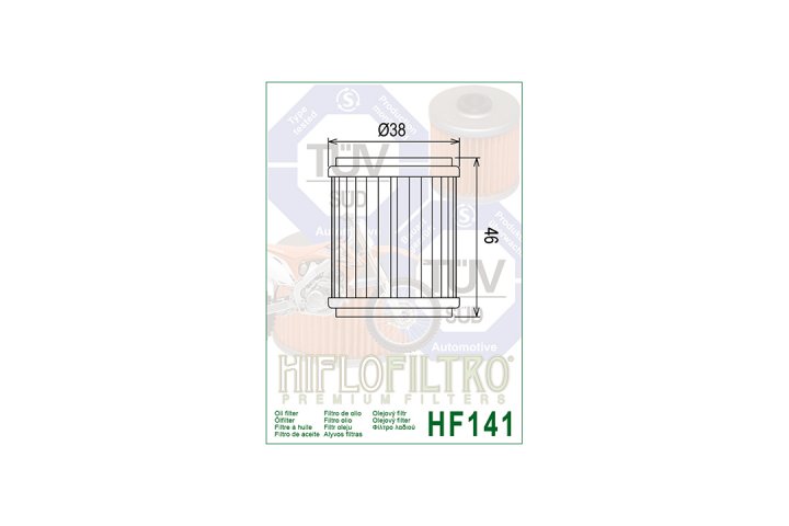 HIFLO Filter Ölfilter HF141 Yamaha Skycruiser 125 WR450F CJ Scrambler City 125 TR125 Caballero 200