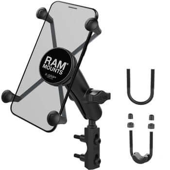 RAM Mounts X-Grip® Motorradhalterung mit Universal Halteklammer für große Smartphones für