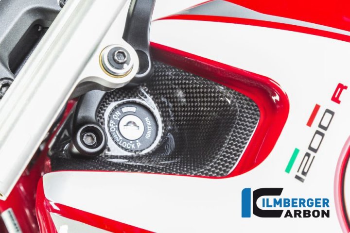 Ilmberger Carbon Zündschlossabdeckung glanz für Monster 1200R MA