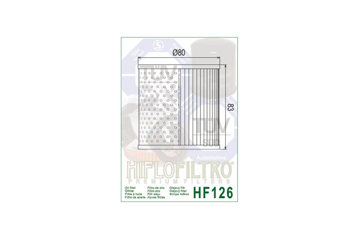 HIFLO Filter Ölfilter HF126 Kawasaki Z750