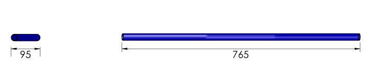 LSL Drag Bar LD1,22mm, schwarz, 770mm