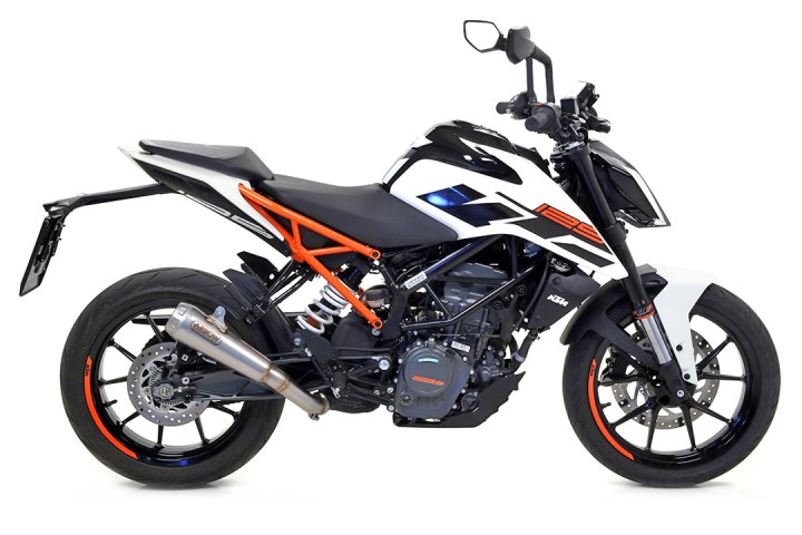 ARROW Auspuff PRO-RACE für KTM 125 Duke / 390 Duke 2017-, Edelstahl