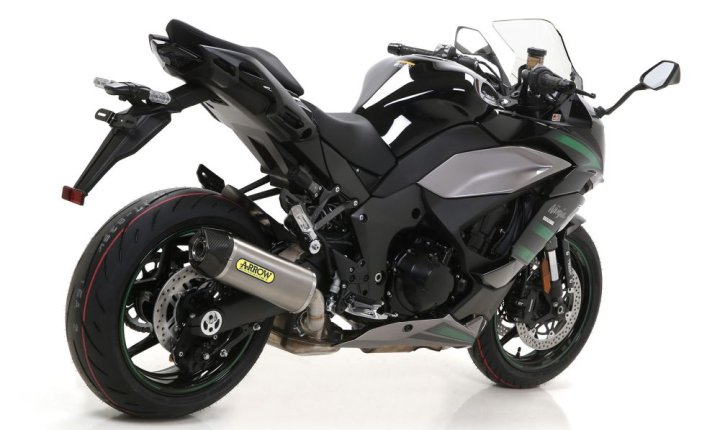 ARROW Auspuff INDY RACE mit Titan-Hülle und Carbon-Endkappe für Kawasaki Ninja 1000SX ab 2020