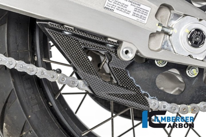 Ilmberger Carbon Unterer Kettenschutz glanz für Multistrada 1200 Enduro AA