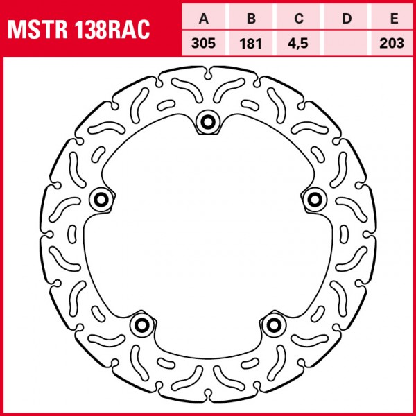 TRW Bremsscheibe Sportiv Semifloating MSTR138RAC R1200GS R12