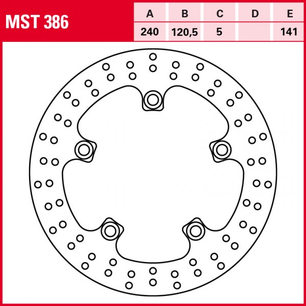 TRW Bremsscheibe Allround starr MST386 GSF650 Bandit S WVCZ