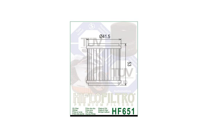 HIFLO Filter Ölfilter HF651, KTM 701 Supermoto HUSQVARNA701 690 SMC R KTM 690 LC4