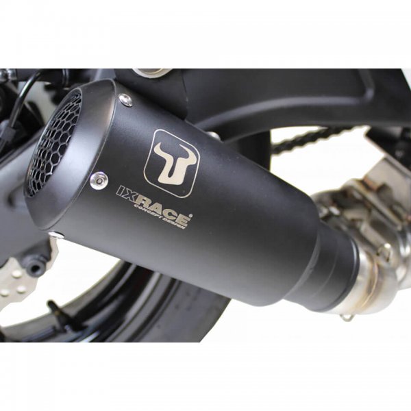 IXRACE IXRACE MK2 Edelstahl black-Endtopf für KTM Duke 125/390, 21- (Euro 5) für 390 Duke - 32 KW