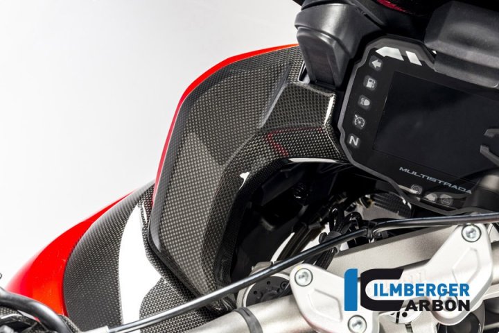 Ilmberger Carbon Abdeckung neben Cockpit links glanz für Multistrada 1200 AA