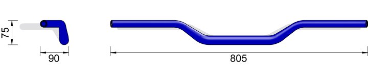 LSL X-Bar Alu-Lenker Cross Bar X00, 1 1/8 Zoll, gold
