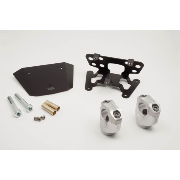 LSL Klemmbock-Kit 28,6 mm inkl. Armaturenhalter, für Yamaha MT07, 2018 -, silber