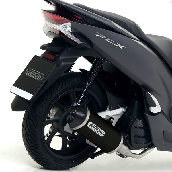 ARROW Auspuff DARK URBAN für Honda PCX 125 2018-, Aluminium schwarz