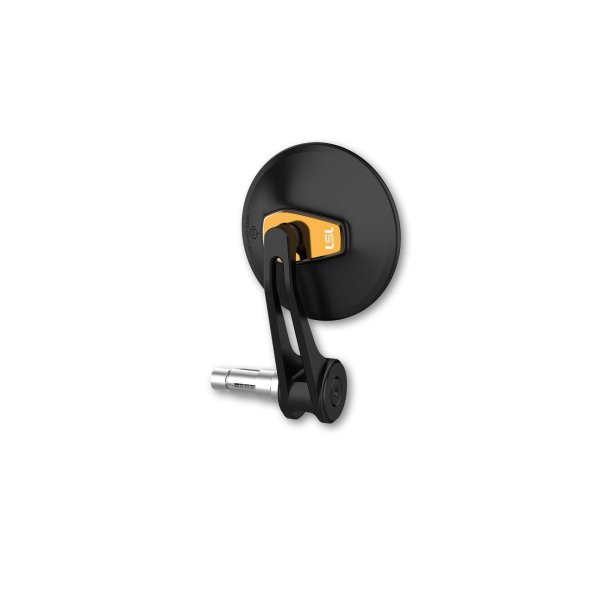 LSL Lenkerendenspiegel ERGONIA, Durchmesser 95 mm, schwarz-gold, mit Straßenzulassung, ECE, für rech