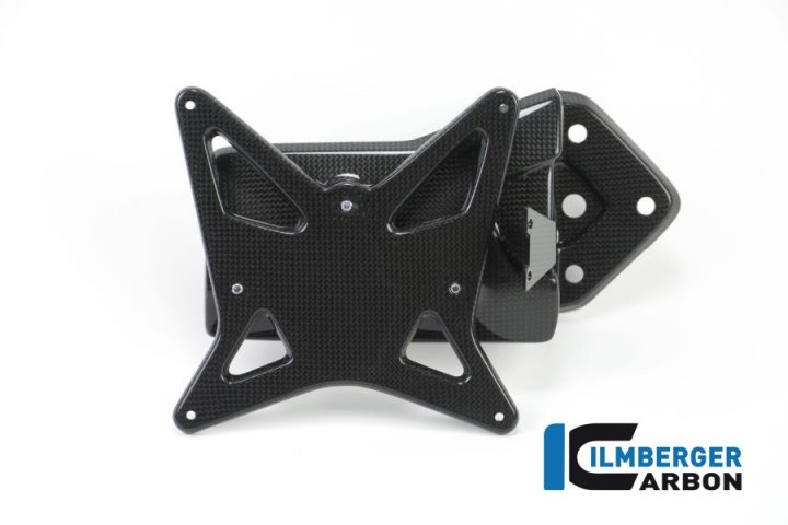 Ilmberger Carbon Kennzeichenhalter inkl.Zahnriemenabdeckung glanz für XDiavel GA