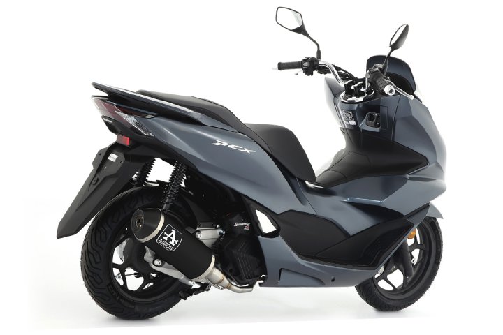 ARROW Auspuff URBAN für Honda PCX125 2021-, Aluminium und schwarz (Nur mit ARROW Zwischenrohr)