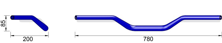 LSL X-Bar Alu-Lenker Tour Bar XB3, 1 1/8 Zoll, silber