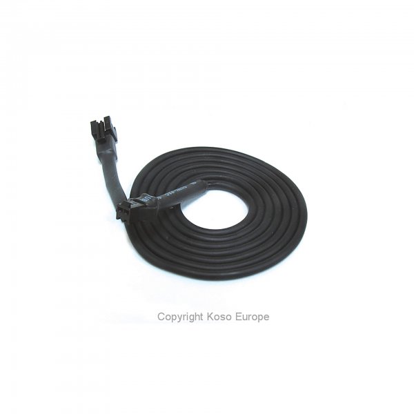 KOSO Kabel fuer Temperatursensor 1 Meter, (schwarzer Stecker) für