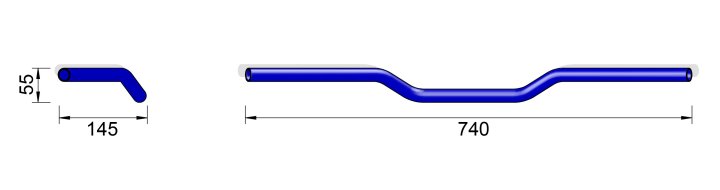 LSL Alu-Lenker Superbike AN1, 7/8 Zoll, 22,2 mm schwarz perlgestrahlt