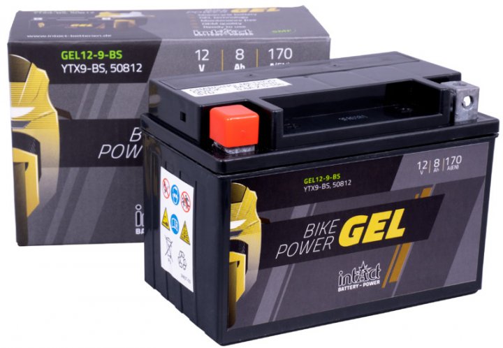 Intact GEL Batterie YTX9-BS / 50812 ATV 150S Sport unbekannt Cobra 125 RS Habana 125 PM DVX400 Velv