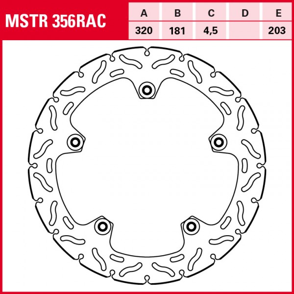 TRW Bremsscheibe Sportiv Semifloating MSTR356RAC R1200S R12S