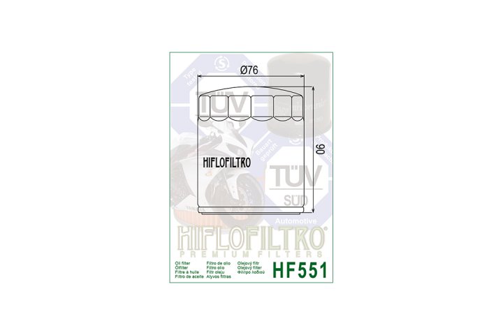 HIFLO Filter Ölfilter HF551, MOTO-GUZZI Sport 1200 LP