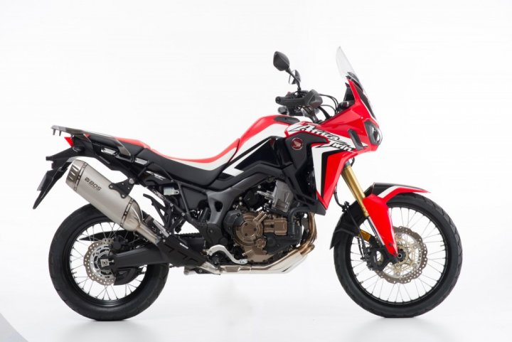 BOS Desert Fox Edelstahl matt CRF 1000 L Africa Twin