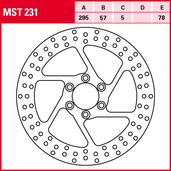 TRW Bremsscheibe Allround starr MST231 VS750 Intruder VR51B