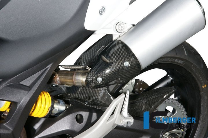 Ilmberger Carbon Auspuffhitzeschutz links, Carbon für Monster 1100S M5