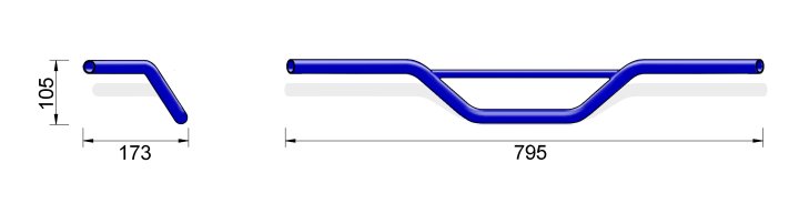 LSL Enduro Lenker MX2, Stahl, schwarz