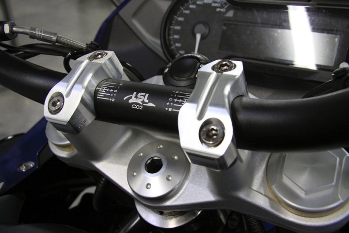 LSL Klemmbock-Kit (nur Oberteile) R1200RS, silber