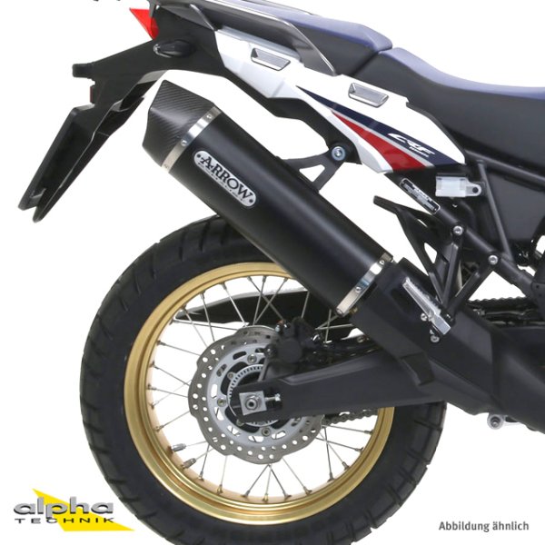 ARROW Auspuff MAXI RACE TECH für Honda CRF1000L Africa Twin 2016- aus Aluminium, schwarz