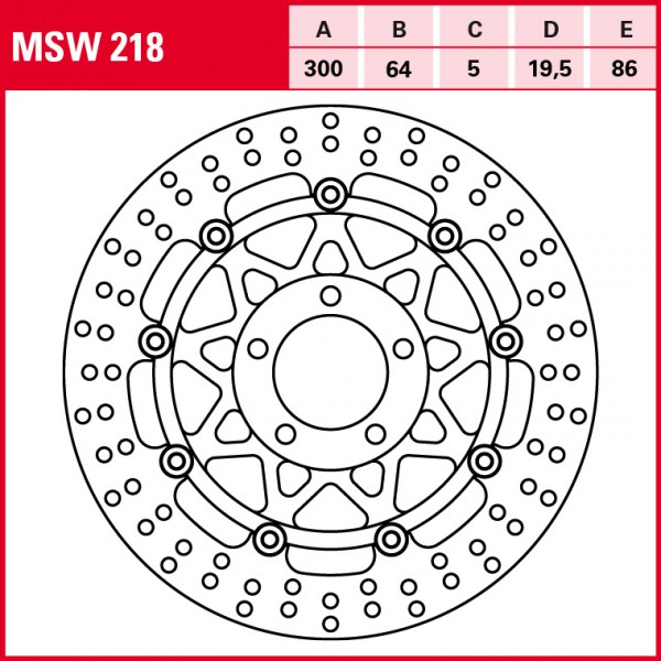 TRW Bremsscheibe Allround schwimmend MSW218 VZ800 Marauder AF