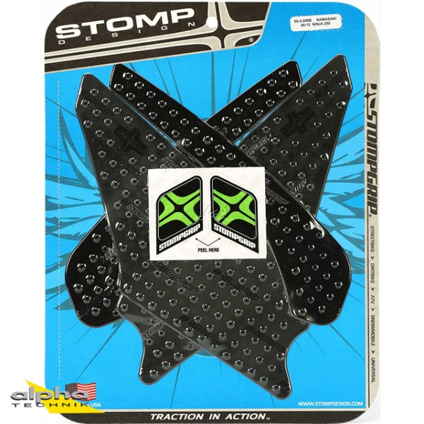 Stompgrip schwarz, Kawasaki Ninja 250R, 2008-12 Ninja 250 R EX250K