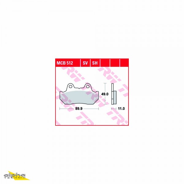 TRW Bremsbelagsatz MCB512SH CB1100R SC05