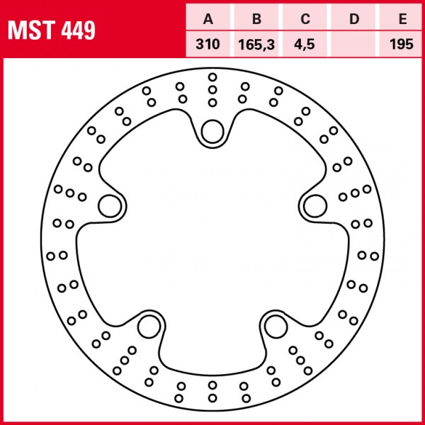 TRW Bremsscheibe Allround starr MST449 VFR1200X Crosstourer SC76