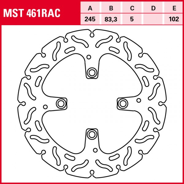 TRW Bremsscheibe Sportiv starr MST461RAC 1098R H7