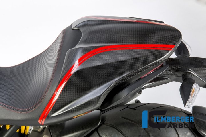 Ilmberger Carbon Soziussitzabdeckung matt für Monster 1200 M6