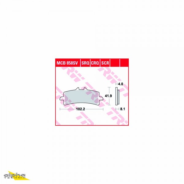 TRW Bremsbelagsatz MCB858SCR RC213V-S Street Triple RS HD01 Scrambler 1200 DB7 DB07 ZZR1400 Z