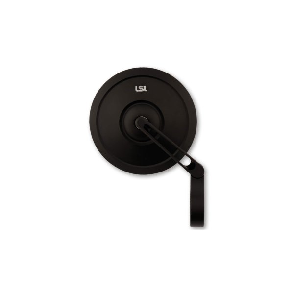 LSL Spiegel RETRO, Lenkerendenspiegel kurz, schwarz, mit Straßenzulassung, ECE, mit Adaptern für 22m