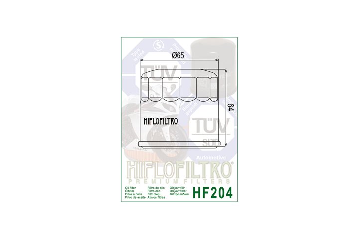 HIFLO Ölfilter HF204 Honda/Kawa/MV/SuzukiYamaha